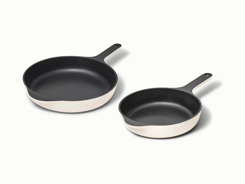 Enameled Cast Iron Skillet Duo