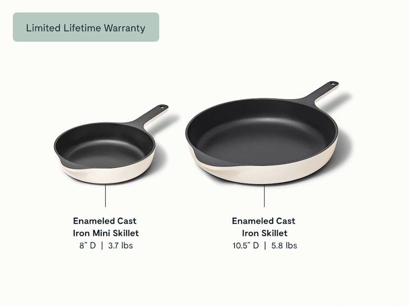 Enameled Cast Iron Skillet Duo