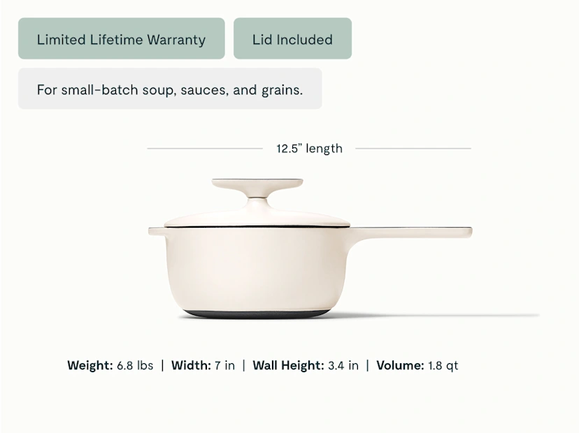 1.8 qt Enameled Cast Iron Mini Sauce Pan