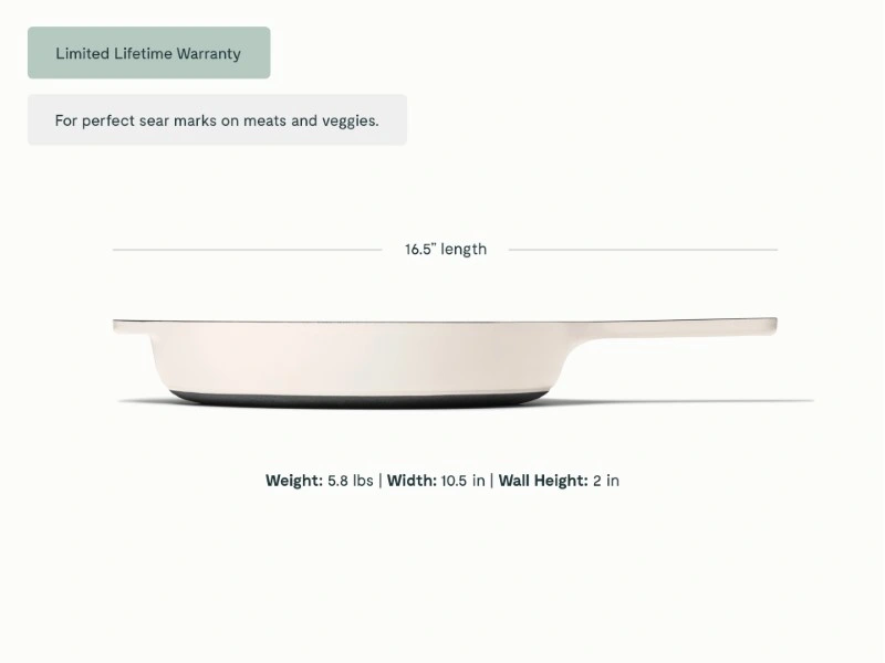 10.5” Enameled Cast Iron Skillet