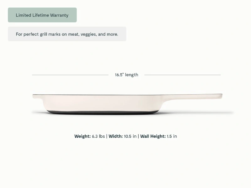 10.5” Enameled Cast Iron Grill Pan