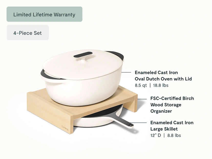 Large Enameled Cast Iron Duo